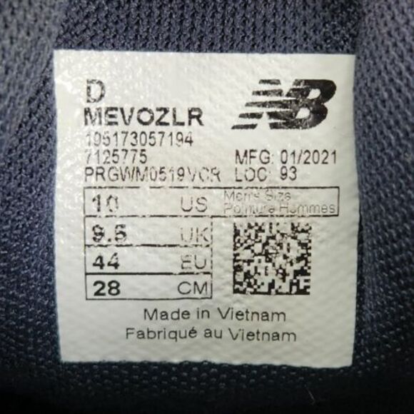 New Balance Fresh Foam EVOZ Mens 10 D Navy Orange Running Sneakers Shoes MEVOZLR
